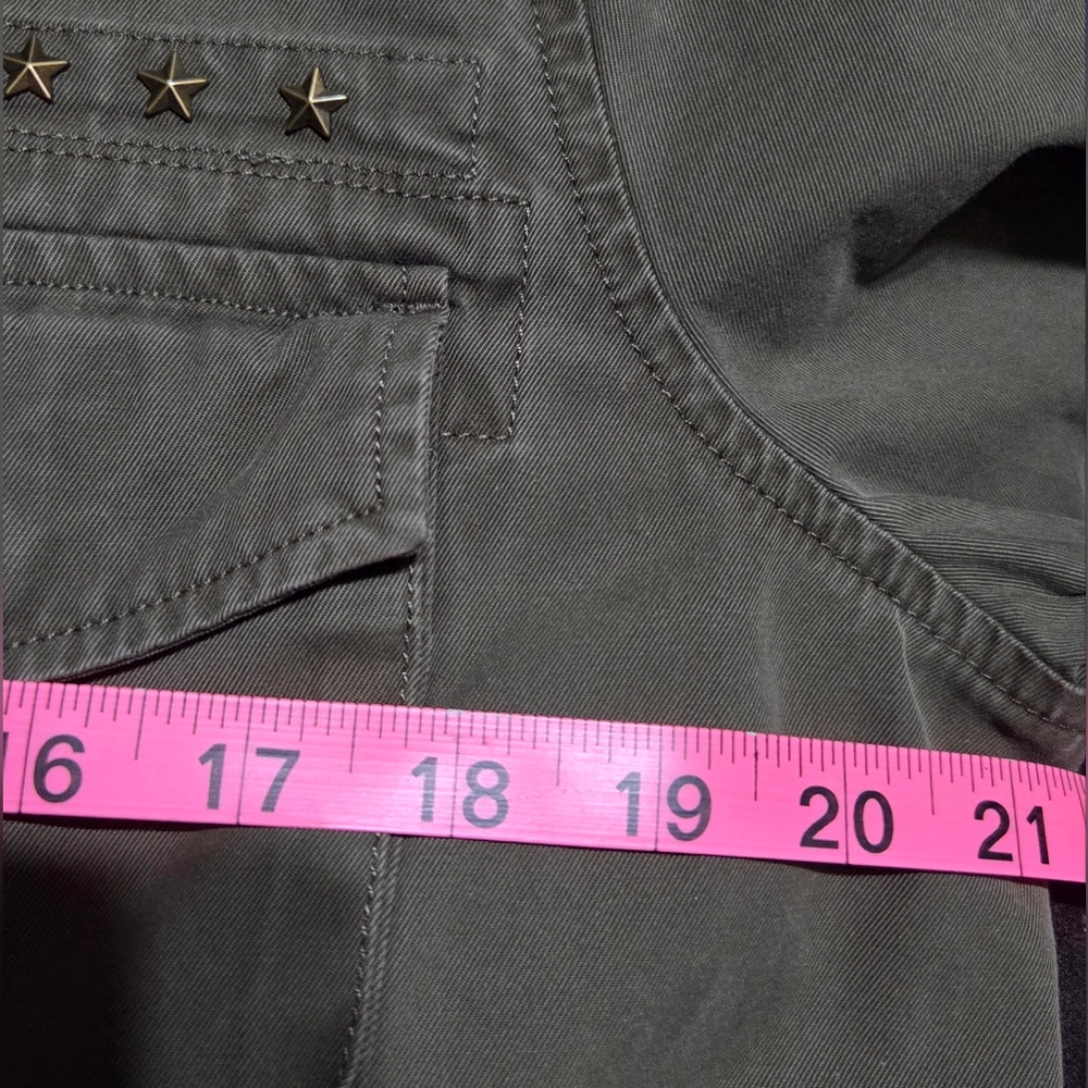 Tommy Hilfiger Army Green Utility Jacket for Women Size Large, Adjustable Waist - Picture 10 of 10